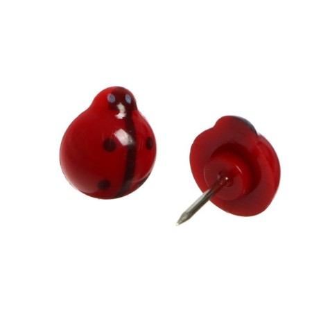 Chancellery power buttons in the form of God's cows, 12 pieces, Devente Lady Birds,-1