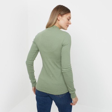 Female turtleneck, green color, size 50-2