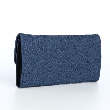 Women's wallet on magnet, blue color-2