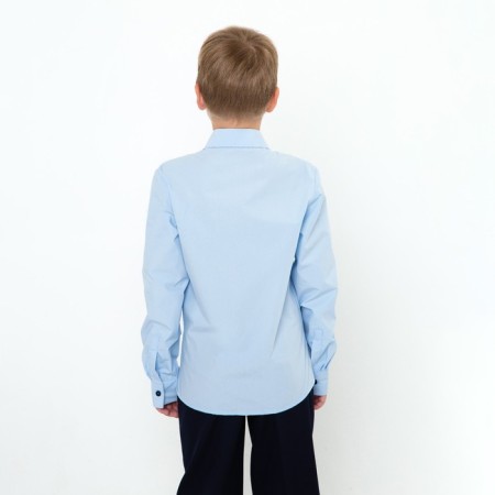 School shirt for a boy, blue color, height 152 cm-3