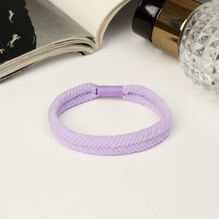 Hair elastic band "Mahrushka Elite" weaving spikelet color, 5 cm, mix