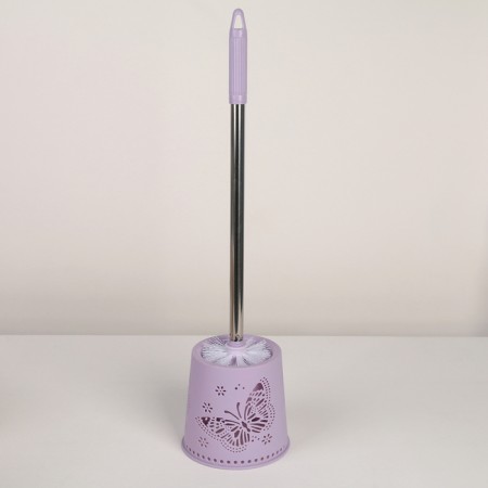 Blash for the toilet with a stand "Butterflies", 12.5 × 12.5 × 50 cm, color mix