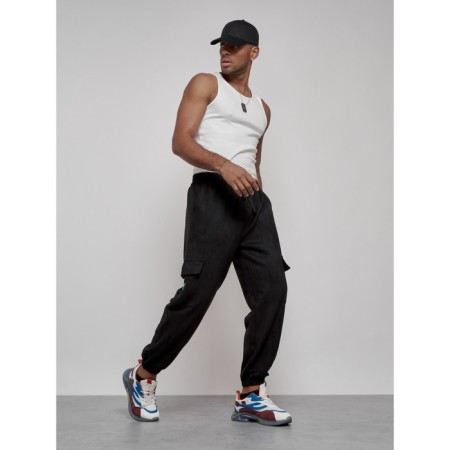 Joggers are sports male, size 50, black color-18