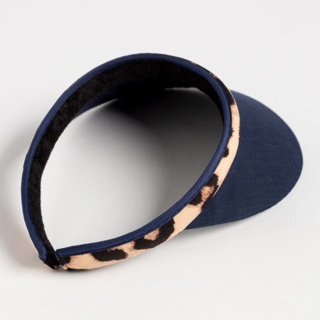 Feminine visor minaku "leopard" color dark blue, rn 56-58-2