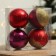 New Year's Christmas Balls, for the New Year, plastic, d = 8, 4 pcs., Wine, red and gold color