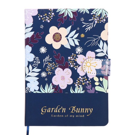 Notebook Gift 112l, Line, with a Fleet, a cut with a pattern of the cover, flowers (17.7x13.5cm) 1