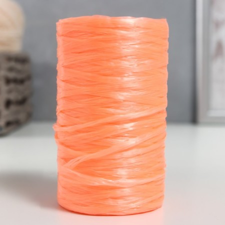 Yarn "for knitting mochecks" 100% polypropylene 300m/75 ± 10 g in the shape of a cylinder (apricot)