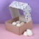 Self -charged box, with a window, "splendor" 19 x 19 x 9 cm
