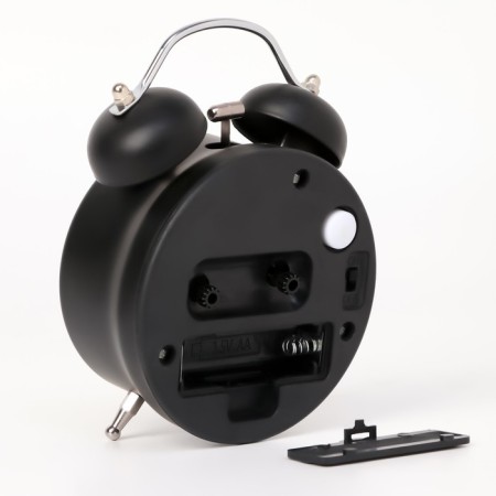 The alarm clock "One, Two", discrete move, D-6.5 cm, 12 x 8 cm, black-3