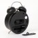 The alarm clock "One, Two", discrete move, D-6.5 cm, 12 x 8 cm, black