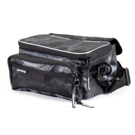 Fishing bag Yaman Sling Lure Bag M, 26x14x22 cm, color gray camouflage + 3 boxes