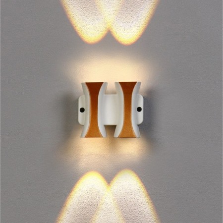 Facade lamp "Elegant", FSD-043, 4 W, 3000K, 2 rays, IP65, 220 V, plastic, white-2