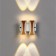 Facade lamp "Elegant", FSD-043, 4 W, 3000K, 2 rays, IP65, 220 V, plastic, white