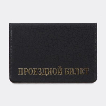 Cover for travel ticket, black color