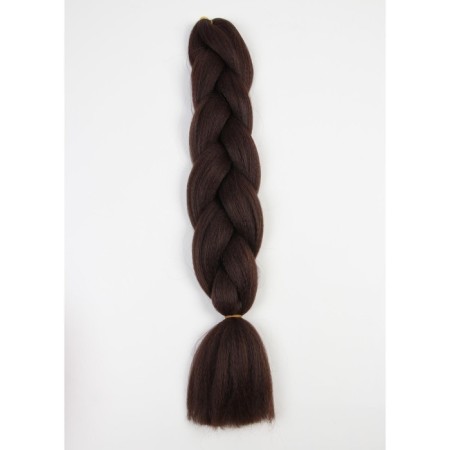 Zumba Kanecalon is monophonic, corrugated, 60 cm, 100 g, chocolate color (#AY4)-4