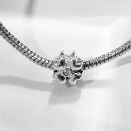 Talisman "Flower" Clover, Color Silver-3