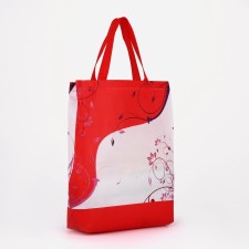 Household bag without fastening, red color