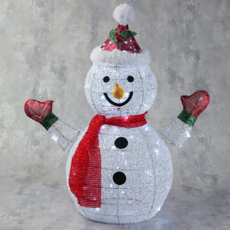 LED figure "Snowman" 60 × 65 × 35 cm, metal, 220 V, glow of white