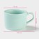 Ceramic mug with a figure at the bottom of "animals. Panda ", 250 ml, 11.5 × 9 × 6.5 cm, turquoise color