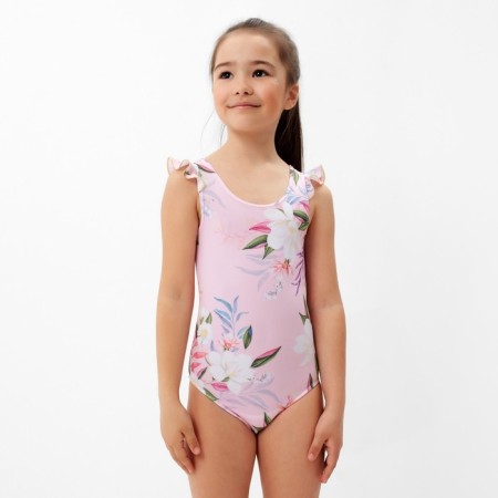 Children's swimsuit KAFTAN "Flowers", height 98-104 cm, pink