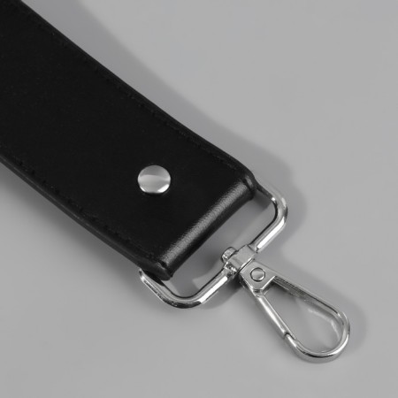 Handle for a bag, with carbines, 35 ± 1 cm × 3.5 cm, black/silver color-2