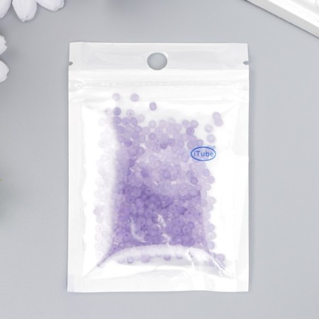 Glass 8/0 "Matte translucent. Lilac" 10 g-2