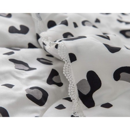 The blanket "Tabio", size 160x220 cm, black and white color-4