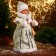 Snow Maiden "White fur coat with a staff" moves, 40 cm
