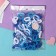 Hair elastic band "Mahrushka" (set 100 pcs) 3 cm, white blue