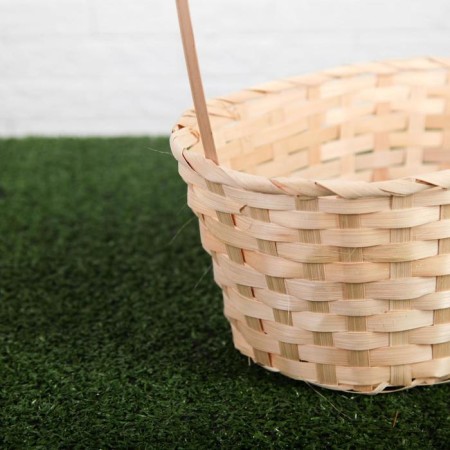 Wicker basket, bamboo, natural color-1