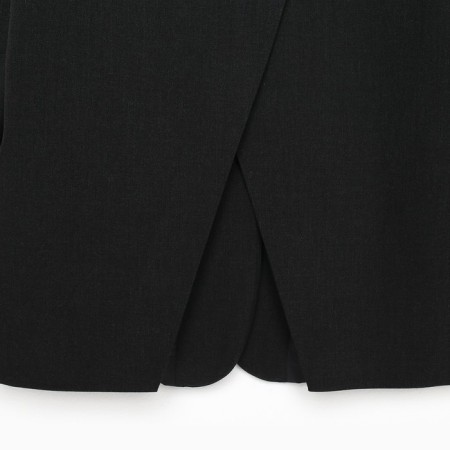 Women's jacket with a cut on the back mist size s-m, black color-11