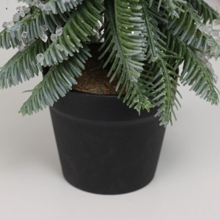 Christmas tree decor "snowy with droplets, in a pot" 28x7.5 cm-2