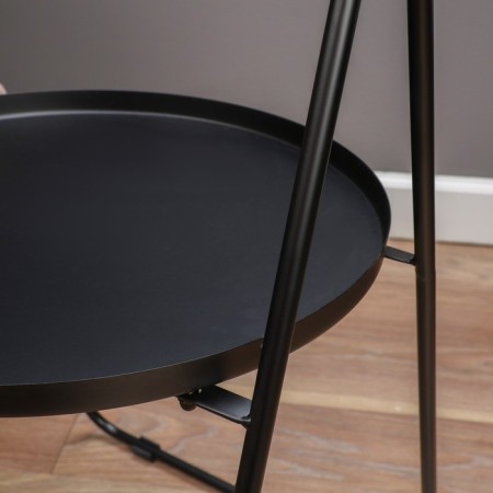 Coffee table "Barn" YS-8568, black 44x42x68 cm-3