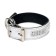 Belly leather two-layer leather with rhinestones, width 2.5 cm, Osh 29-39 cm, silver