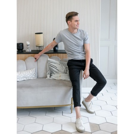 Male T -shirt, size 46, white color-5