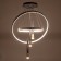 Chandelier "Circles Neo" 2+3LED 140W 3 black modes 60x60x4-85 cm
