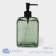 Glass soap dispenser 580 ml, the color is transparent green, black pump