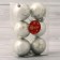 Set of balls plastic D-6 cm, 6 pcs "Magic Night" silver