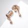 Earrings Metal "melting" drops, color gold