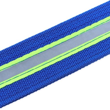 Four -layer reflective collar with a swivel 65 x 4 cm, blue-7