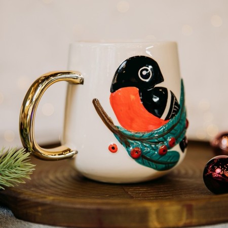 Ceramic "Snegier" mug, 600 ml, white color-2