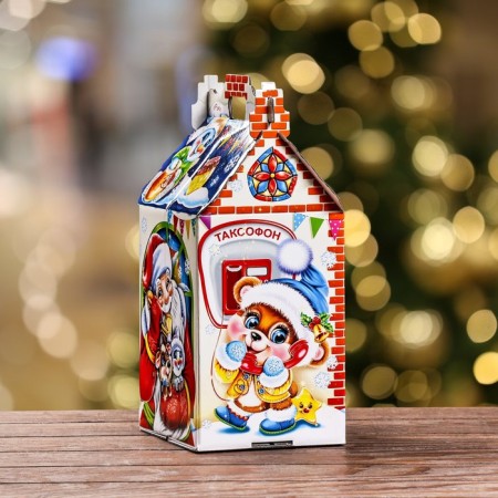 Gift box "Congratulations of Santa Claus", house, 17.6 x 14.3 x 29 cm-2