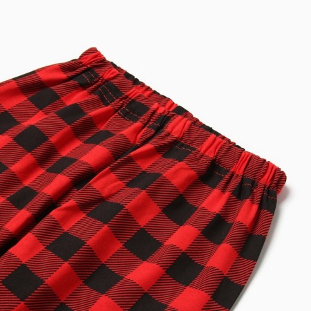 Pajamas for a boy, red color, height 92 cm-6