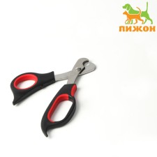 Middle scissors are medium with an emphasis for a finger, black with red
