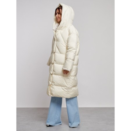 Coat insulated winter female, size 46, color light-beige-5