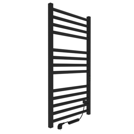 Electric towel Indigo Attic, 1000x500 mm, timer, hidden installation, black-1