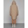 Coat insulated winter female, size 42, color light brown