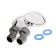 ROEGEN RP120A bath mixer, two -wound, with shower set, zinc, chrome