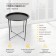 Folding metal table-stalk 2 in 1, 470 × 470 × 505 mm, black color