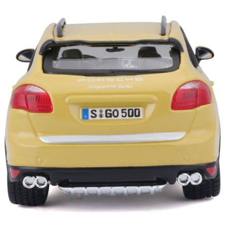BBURAGO Porsche Cayenne Turbo, Die-Cast, 1:24, opening doors, yellow color.-6